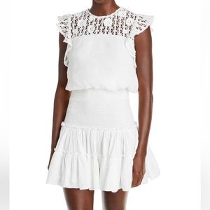 NWT white crochet Aqua Bloomingdale’s dress size small
